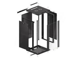 LANBERG 19" RACKOVÁ SKŘÍŇ PRO MONTÁŽ NA STĚNU 22U/600X600 (FLAT PACK) ČERNÁ V2 - obrázek 8