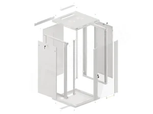 LANBERG 19" RACKOVÁ SKŘÍŇ PRO MONTÁŽ NA STĚNU 22U/600X600 (FLAT PACK) S PROSKLENÝMI DVEŘMI ŠEDÁ V2 - obrázek 11