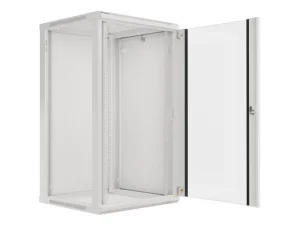 LANBERG 19" RACKOVÁ SKŘÍŇ PRO MONTÁŽ NA STĚNU 22U/600X600 (FLAT PACK) S PROSKLENÝMI DVEŘMI ŠEDÁ V2 - obrázek 2