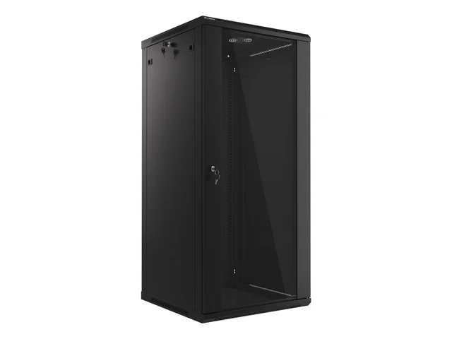 LANBERG 19" RACKOVÁ SKŘÍŇ PRO MONTÁŽ NA STĚNU 27U/600X600 (FLAT PACK) ČERNÁ V2