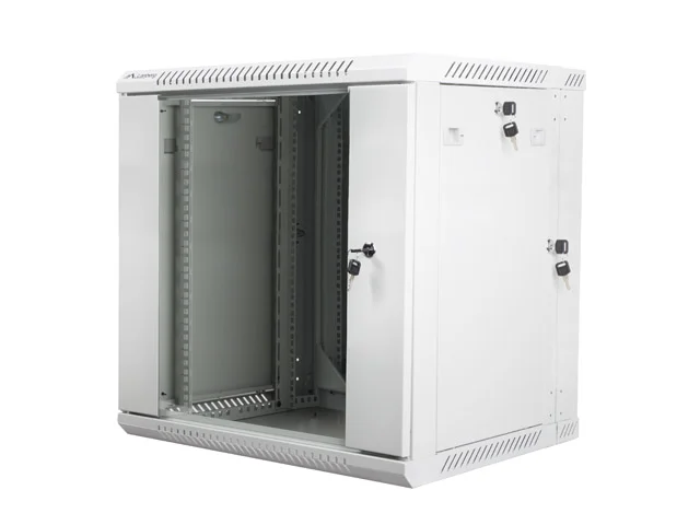 LANBERG RACKOVÁ SKŘÍŇ 19" DVOUDÍLNÁ NÁSTĚNNÁ 12U/600X600 (FLAT PACK) ŠEDÁ