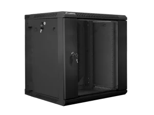 LANBERG RACKOVÁ SKŘÍŇ 19" DVOUDÍLNÁ NÁSTĚNNÁ 12U/600X600 (FLAT PACK) ČERNÁ - obrázek 2