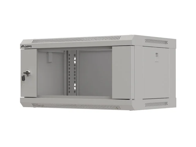 LANBERG RACKOVÁ SKŘÍŇ 19" NÁSTĚNNÁ 4U/540X350 (FLAT PACK) S PROSKLENÝMI DVEŘMI ŠEDÁ