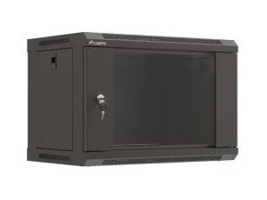 LANBERG 19" RACKOVÁ SKŘÍŇ PRO MONTÁŽ NA STĚNU 6U/540X350 (FLAT PACK) S PROSKLENÝMI DVEŘMI ČERNÁ - obrázek 9