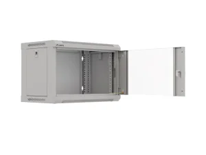 LANBERG 19" RACKOVÁ SKŘÍŇ PRO MONTÁŽ NA STĚNU 6U/540X350 (FLAT PACK) S PROSKLENÝMI DVEŘMI ŠEDÁ - obrázek 13