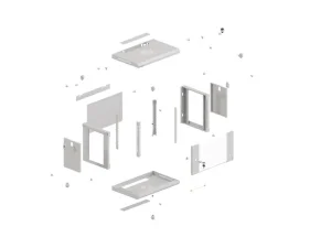 LANBERG 19" RACKOVÁ SKŘÍŇ PRO MONTÁŽ NA STĚNU 6U/540X350 (FLAT PACK) S PROSKLENÝMI DVEŘMI ŠEDÁ - obrázek 3