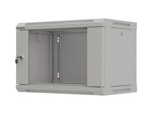LANBERG 19" RACKOVÁ SKŘÍŇ PRO MONTÁŽ NA STĚNU 6U/540X350 (FLAT PACK) S PROSKLENÝMI DVEŘMI ŠEDÁ