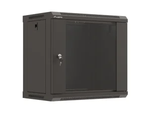 LANBERG 19" RACKOVÁ SKŘÍŇ PRO MONTÁŽ NA STĚNU 9U/540X350 (FLAT PACK) S PROSKLENÝMI DVEŘMI ČERNÁ - obrázek 6