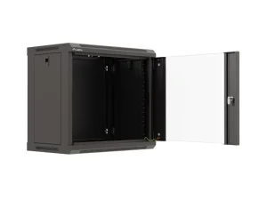 LANBERG 19" RACKOVÁ SKŘÍŇ PRO MONTÁŽ NA STĚNU 9U/540X350 (FLAT PACK) S PROSKLENÝMI DVEŘMI ČERNÁ - obrázek 9