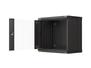 LANBERG 19" RACKOVÁ SKŘÍŇ PRO MONTÁŽ NA STĚNU 9U/540X350 (FLAT PACK) S PROSKLENÝMI DVEŘMI ČERNÁ - obrázek 10