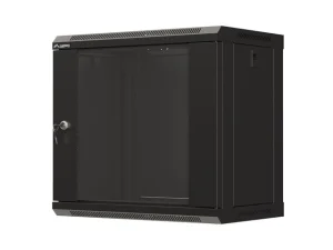 LANBERG 19" RACKOVÁ SKŘÍŇ PRO MONTÁŽ NA STĚNU 9U/540X350 (FLAT PACK) S PROSKLENÝMI DVEŘMI ČERNÁ