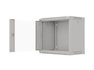 LANBERG 19" RACKOVÁ SKŘÍŇ PRO MONTÁŽ NA STĚNU 9U/540X350 (FLAT PACK) S PROSKLENÝMI DVEŘMI ŠEDÁ - obrázek 12