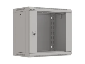LANBERG 19" RACKOVÁ SKŘÍŇ PRO MONTÁŽ NA STĚNU 9U/540X350 (FLAT PACK) S PROSKLENÝMI DVEŘMI ŠEDÁ - obrázek 3