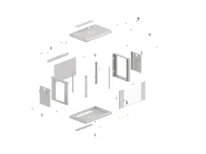 LANBERG 19" RACKOVÁ SKŘÍŇ PRO MONTÁŽ NA STĚNU 9U/540X350 (FLAT PACK) S PROSKLENÝMI DVEŘMI ŠEDÁ - obrázek 5