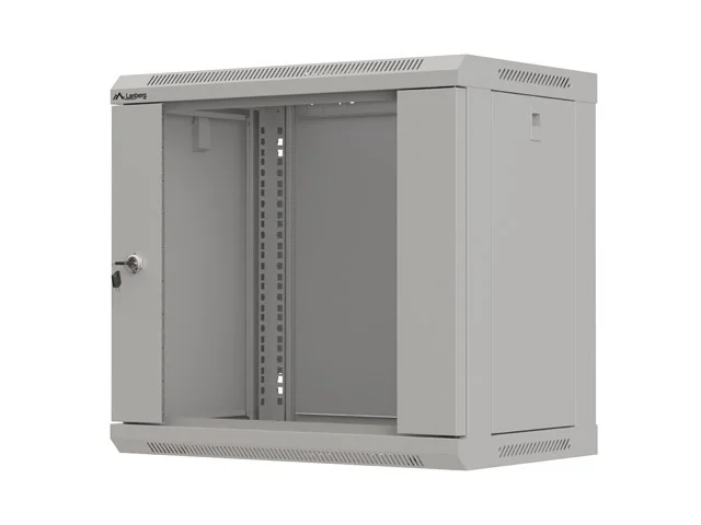 LANBERG 19" RACKOVÁ SKŘÍŇ PRO MONTÁŽ NA STĚNU 9U/540X350 (FLAT PACK) S PROSKLENÝMI DVEŘMI ŠEDÁ
