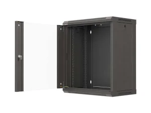LANBERG 19" RACKOVÁ SKŘÍŇ PRO MONTÁŽ NA STĚNU 12U/540X350 (PLOCHÉ BALENÍ) S PROSKLENÝMI DVEŘMI ČERNÁ - obrázek 10