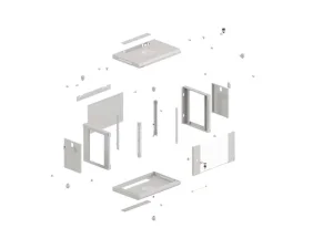 LANBERG 19" RACKOVÁ SKŘÍŇ 12U/540X350 (FLAT PACK) S PROSKLENÝMI DVEŘMI ŠEDÁ - obrázek 12
