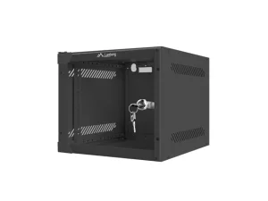 LANBERG RACKOVÁ SKŘÍŇ 10" NÁSTĚNNÁ 4U/280X310 (FLAT PACK) S PROSKLENÝMI DVEŘMI ČERNÁ - obrázek 3
