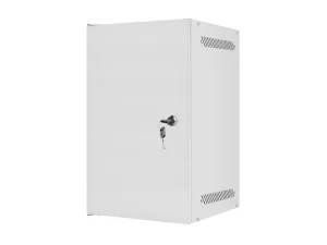 LANBERG RACKOVÁ SKŘÍŇ 10" PRO MONTÁŽ NA STĚNU 9U/280X310 PRO VLASTNÍ MONTÁŽ S KOVOVÝMI DVEŘMI ŠEDÁ - obrázek 3