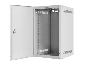 LANBERG RACKOVÁ SKŘÍŇ 10" PRO MONTÁŽ NA STĚNU 9U/280X310 PRO VLASTNÍ MONTÁŽ S KOVOVÝMI DVEŘMI ŠEDÁ - obrázek 4