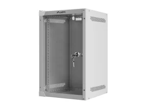 LANBERG RACKOVÁ SKŘÍŇ 10" NÁSTĚNNÁ 9U/280X310 (FLAT PACK) S PROSKLENÝMI DVEŘMI ŠEDÁ - obrázek 3