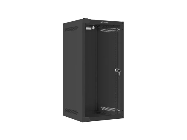 LANBERG RACKOVÁ SKŘÍŇ 10" NÁSTĚNNÁ 12U/280X310 (FLAT PACK) S PROSKLENÝMI DVEŘMI ČERNÁ