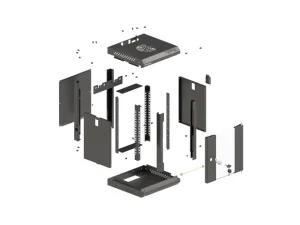 LANBERG RACKOVÁ SKŘÍŇ 10" NÁSTĚNNÁ 4U/300X300 (FLAT PACK) S PROSKLENÝMI DVEŘMI ČERNÁ - obrázek 12