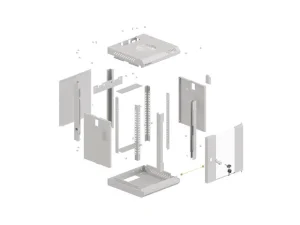 LANBERG RACKOVÁ SKŘÍŇ 10" NÁSTĚNNÁ 4U/300X300 (FLAT PACK) S PROSKLENÝMI DVEŘMI ŠEDÁ - obrázek 4