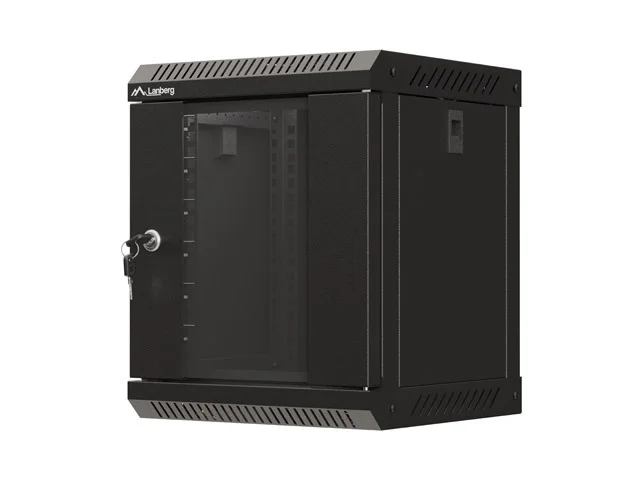 LANBERG RACKOVÁ SKŘÍŇ 10" PRO MONTÁŽ NA STĚNU 6U/300X300 (FLAT PACK) S PROSKLENÝMI DVEŘMI ČERNÁ