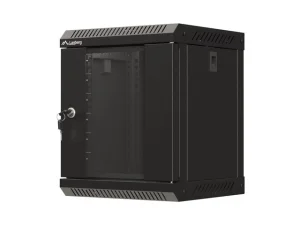 LANBERG RACKOVÁ SKŘÍŇ 10" PRO MONTÁŽ NA STĚNU 6U/300X300 (FLAT PACK) S PROSKLENÝMI DVEŘMI ČERNÁ