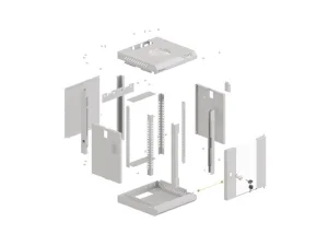 LANBERG RACKOVÁ SKŘÍŇ 10" NÁSTĚNNÁ 6U/300X300 (FLAT PACK) S PROSKLENÝMI DVEŘMI ŠEDÁ - obrázek 11
