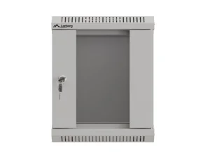 LANBERG RACKOVÁ SKŘÍŇ 10" NÁSTĚNNÁ 6U/300X300 (FLAT PACK) S PROSKLENÝMI DVEŘMI ŠEDÁ - obrázek 2