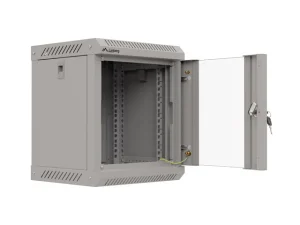 LANBERG RACKOVÁ SKŘÍŇ 10" NÁSTĚNNÁ 6U/300X300 (FLAT PACK) S PROSKLENÝMI DVEŘMI ŠEDÁ - obrázek 3
