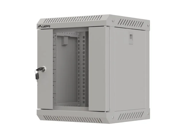 LANBERG RACKOVÁ SKŘÍŇ 10" NÁSTĚNNÁ 6U/300X300 (FLAT PACK) S PROSKLENÝMI DVEŘMI ŠEDÁ