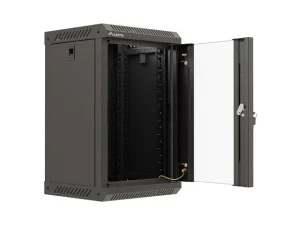 LANBERG RACKOVÁ SKŘÍŇ 10" NÁSTĚNNÁ 9U/300X300 (FLAT PACK) S PROSKLENÝMI DVEŘMI ČERNÁ - obrázek 4