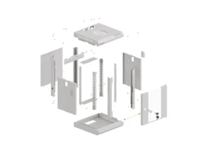 LANBERG RACKOVÁ SKŘÍŇ 10" NÁSTĚNNÁ 9U/300X300 (FLAT PACK) S PROSKLENÝMI DVEŘMI ŠEDÁ - obrázek 4