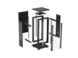 LANBERG INSTALAČNÍ RACK 19" 15U 600X600 ČERNÉ SKLENĚNÉ DVEŘE (PLOCHÉ BALENÍ) - obrázek 2
