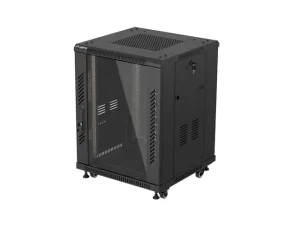 LANBERG INSTALAČNÍ RACK 19" 15U 600X600 ČERNÉ SKLENĚNÉ DVEŘE (PLOCHÉ BALENÍ)