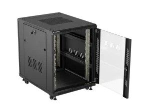 LANBERG INSTALAČNÍ RACK 19" 15U 600X800 ČERNÉ SKLENĚNÉ DVEŘE (PLOCHÉ BALENÍ) - obrázek 2