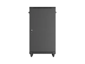 LANBERG INSTALAČNÍ SKŘÍŇOVÝ ROZVADĚČ 19" 22U 600X600 ČERNÉ SKLENĚNÉ DVEŘE (PLOCHÉ BALENÍ) - obrázek 3