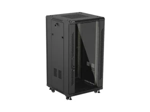LANBERG INSTALAČNÍ SKŘÍŇOVÝ ROZVADĚČ 19" 22U 600X600 ČERNÉ SKLENĚNÉ DVEŘE (PLOCHÉ BALENÍ) - obrázek 5