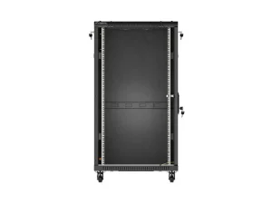 LANBERG INSTALAČNÍ SKŘÍŇOVÝ ROZVADĚČ 19" 22U 600X600 ČERNÉ SKLENĚNÉ DVEŘE (PLOCHÉ BALENÍ) - obrázek 7