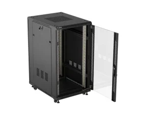 LANBERG INSTALAČNÍ SKŘÍŇOVÝ ROZVADĚČ 19" 22U 600X800 ČERNÉ SKLENĚNÉ DVEŘE (PLOCHÉ BALENÍ) - obrázek 11