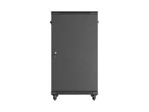 LANBERG INSTALAČNÍ SKŘÍŇOVÝ ROZVADĚČ 19" 22U 600X800 ČERNÉ SKLENĚNÉ DVEŘE (PLOCHÉ BALENÍ) - obrázek 3