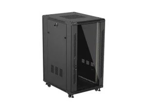 LANBERG INSTALAČNÍ SKŘÍŇOVÝ ROZVADĚČ 19" 22U 600X800 ČERNÉ SKLENĚNÉ DVEŘE (PLOCHÉ BALENÍ) - obrázek 4