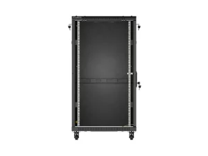 LANBERG INSTALAČNÍ SKŘÍŇOVÝ ROZVADĚČ 19" 22U 600X800 ČERNÉ SKLENĚNÉ DVEŘE (PLOCHÉ BALENÍ) - obrázek 5