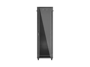 LANBERG INSTALAČNÍ SKŘÍŇOVÝ ROZVADĚČ 19" 42U 600X1000 ČERNÉ SKLENĚNÉ DVEŘE (PLOCHÉ BALENÍ) - obrázek 3