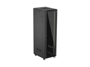 LANBERG 19" VOLNĚ STOJÍCÍ RACKOVÁ SKŘÍŇ 42U/600X800 (FLAT PACK) S PROSKLENÝMI DVEŘMI ČERNÁ - obrázek 2