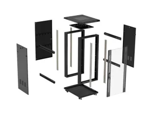 LANBERG 19" VOLNĚ STOJÍCÍ RACKOVÁ SKŘÍŇ 42U/600X800 (FLAT PACK) S PROSKLENÝMI DVEŘMI ČERNÁ - obrázek 8