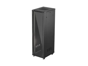 LANBERG 19" VOLNĚ STOJÍCÍ RACKOVÁ SKŘÍŇ 42U/600X800 (FLAT PACK) S PROSKLENÝMI DVEŘMI ČERNÁ